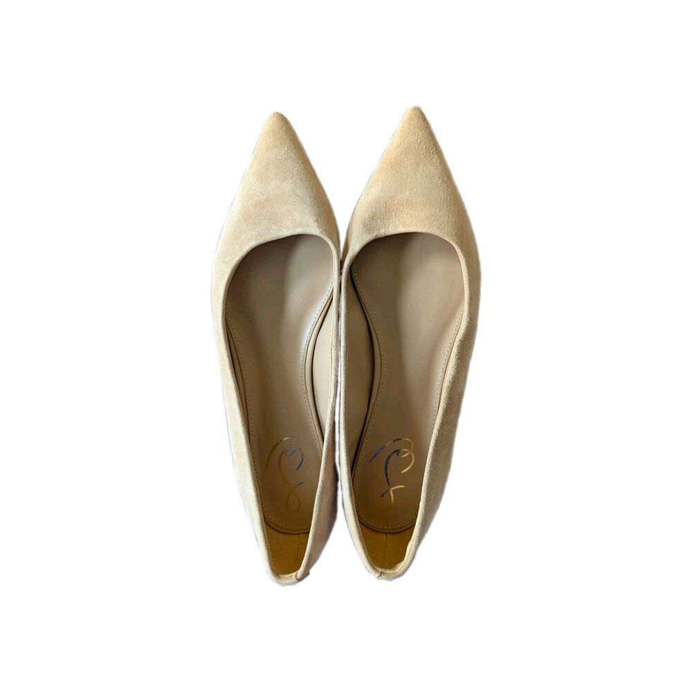 Sam Edelman Wanda  Pointed Toe Ballet Flats Beige Suede Women’s sz 10